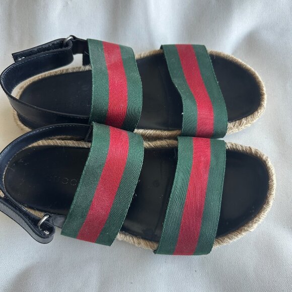GUCCI Canvas & Leather Sandals | Men\'s Size 7 main image 4